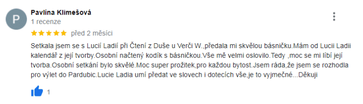 reference Pavlína Klimešová